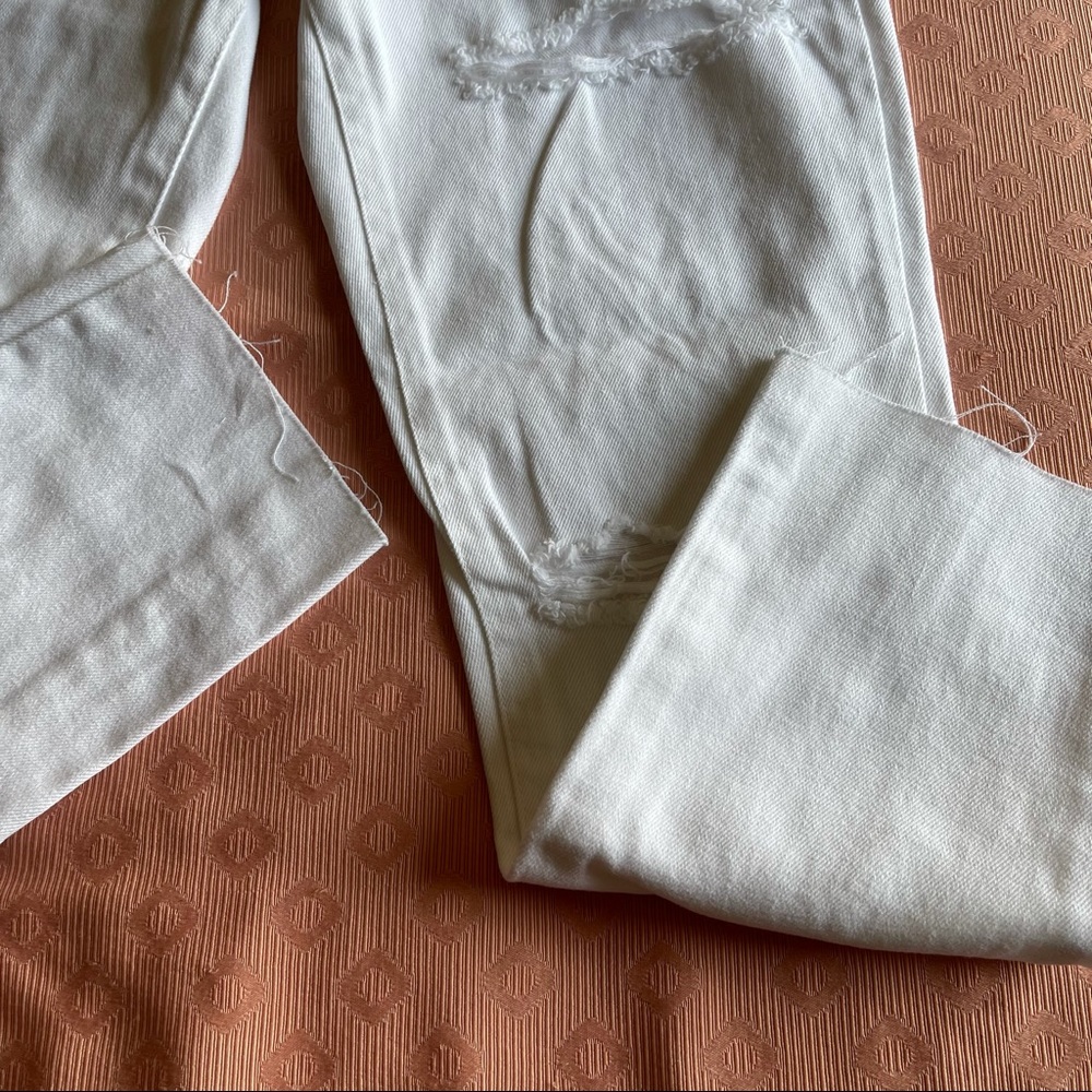 Distressed White Mom Jeans - Picture 6 of 12